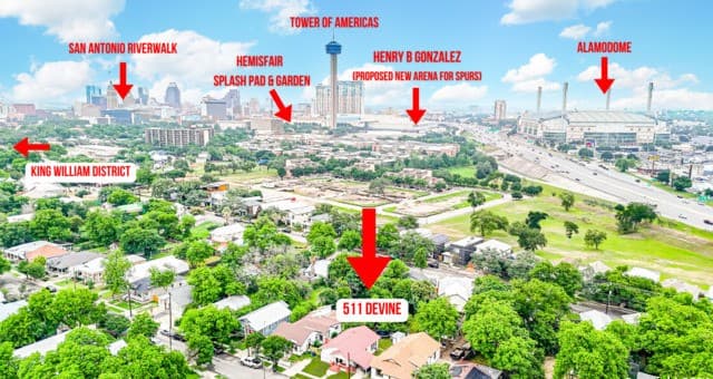 2-bedroom rental at 511 Devine St in San Antonio, TX — photo 1