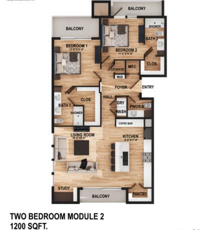 2-bedroom rental at 5135 Wurzbach Rd Unit 621 in San Antonio, TX — photo 2