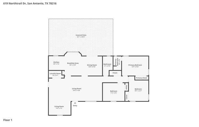 3-bedroom rental at 619 Northtrail in San Antonio, TX — photo 5